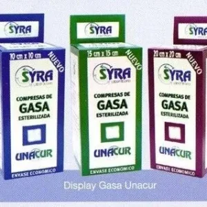 GASA ESTERIL DISPLAY EXHIBIDOR UNACUR