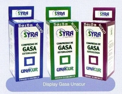 GASA ESTERIL DISPLAY EXHIBIDOR UNACUR