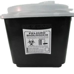 DESCARTADOR PLASTICO NEGRO 4.8L | CLEAN |