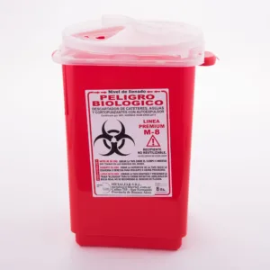 DESCARTADOR PLASTICO ROJO 8L | CLEAN |