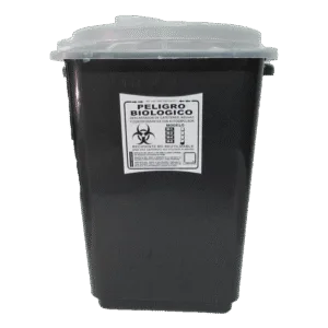 DESCARTADOR PLASTICO NEGRO 8L | CLEAN |
