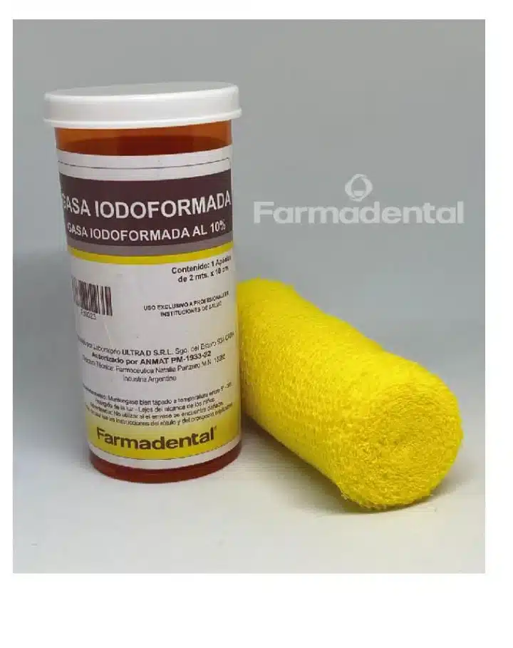 Gasa Iodoformada al 10% Rollo 10cm × 2m