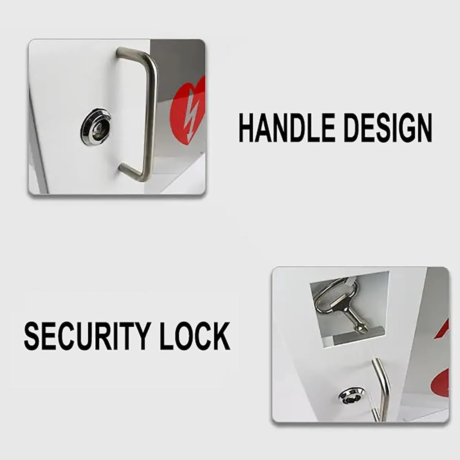 GABINETE DEA -AED UNIVERSAL CON ALARMA SECURITY LOCK | BLANCO | - Imagen 3